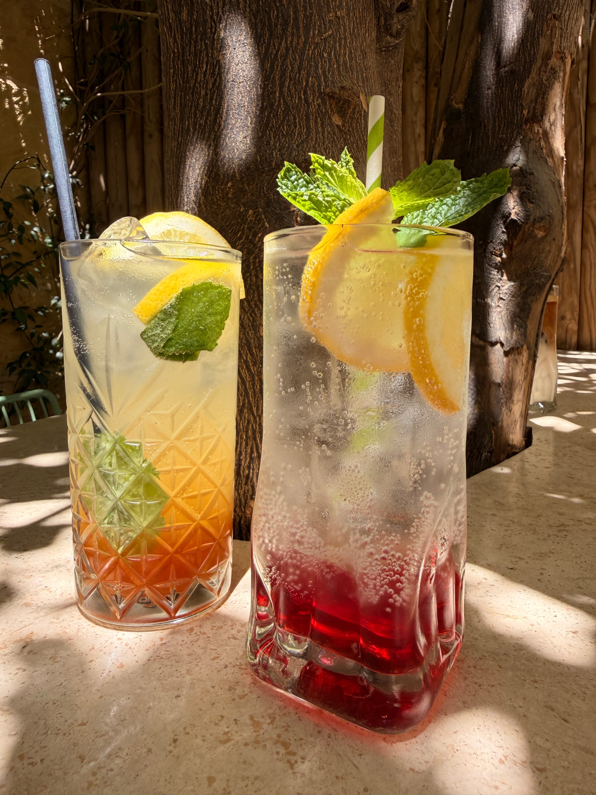 House lemonades in the courtyard